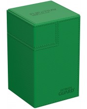 Кутия за карти Ultimate Guard Flip`n`Tray 100+ XenoSkin - Monocolor Green (100+ бр.) -1